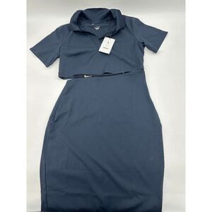 Nike X Jacquemus La Robe Polo Dress Sz L  Navy NWT